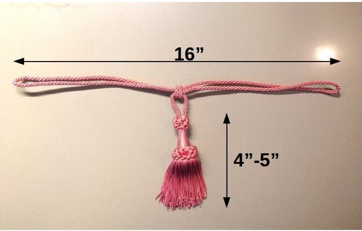 Curtain Tiebacks with 12cm Tassel - Blue, Red, White, Green | Made in Florence