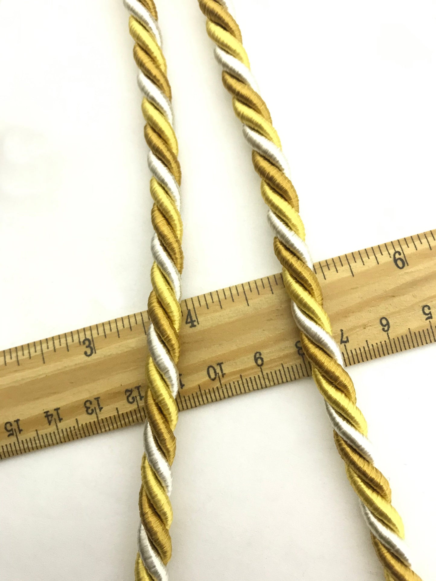 Tassel Tie-Backs for Curtains 15cm - Gold and Ivory | Made in Florence