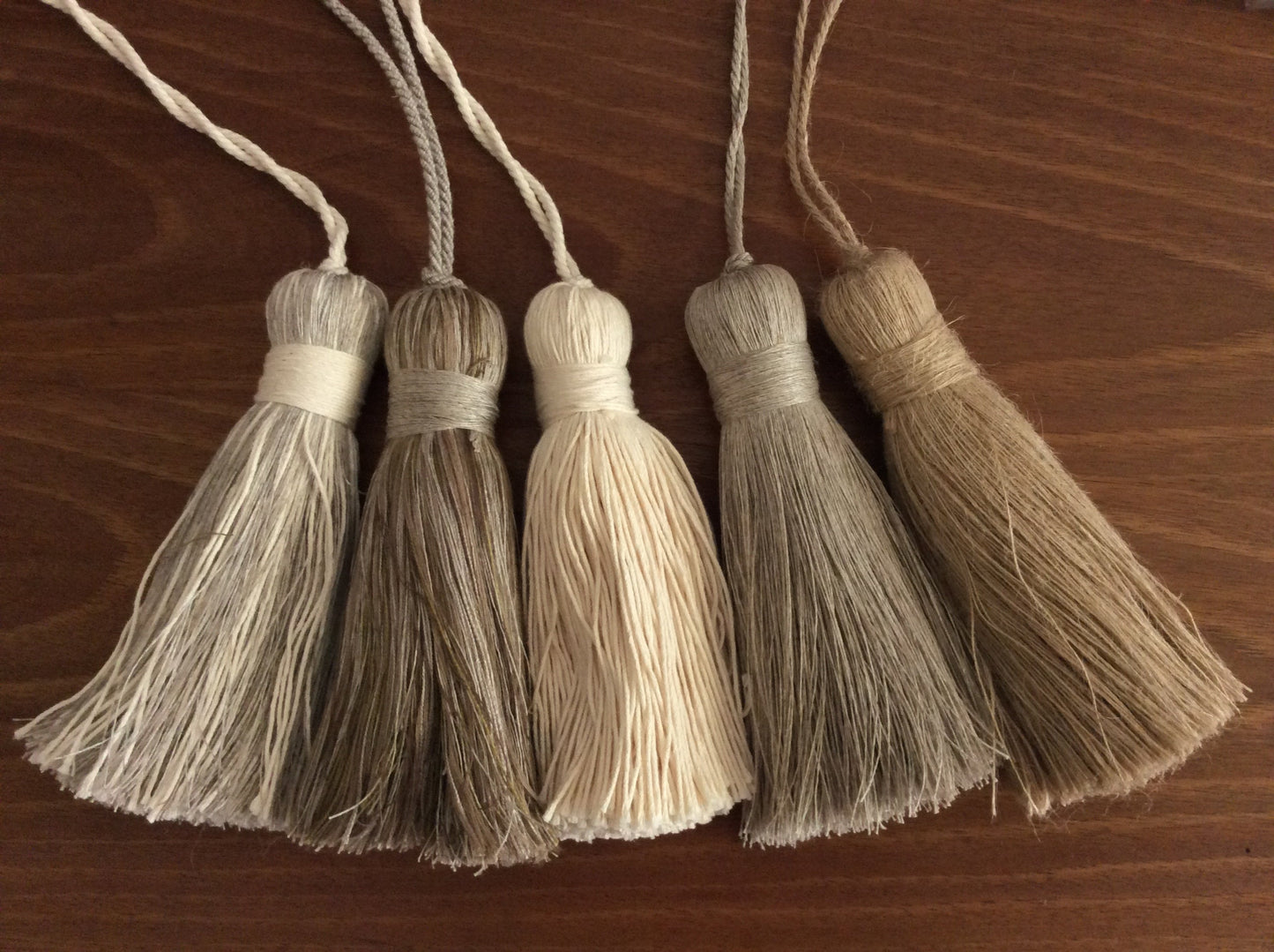 tassel, key tassel, natural linen and cotton Made in Florence home decor! new home gift.