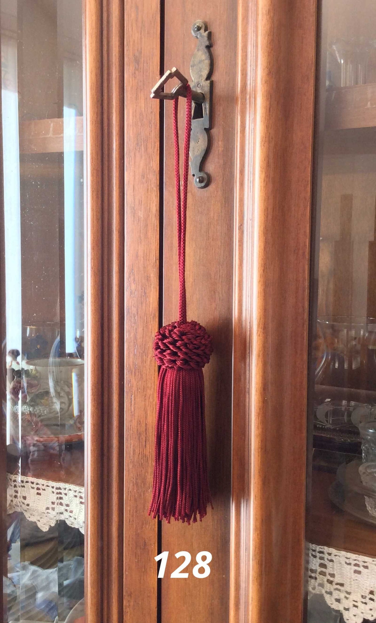 Black or Bordeaux Key Tassel 11cm - Made in Florence