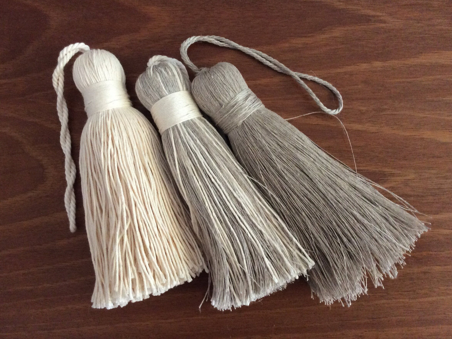 tassel, key tassel, natural linen and cotton Made in Florence home decor! new home gift.