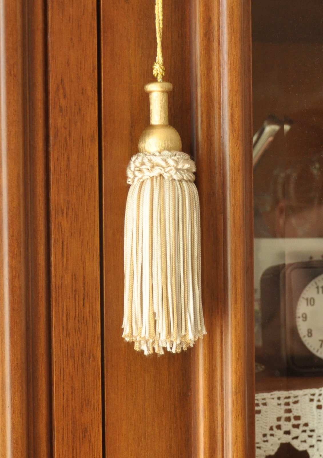 Bow Tassel Key Shabby Chic 15cm - Made in Florence