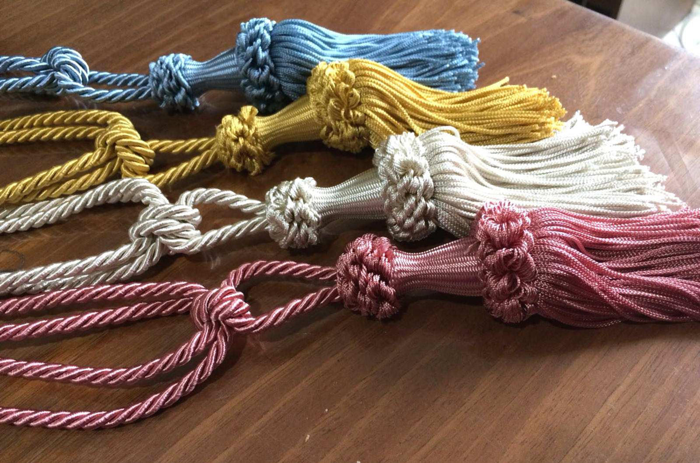 Curtain Tie Backs with 12cm Tassel - 4 Colors | Made in Florence