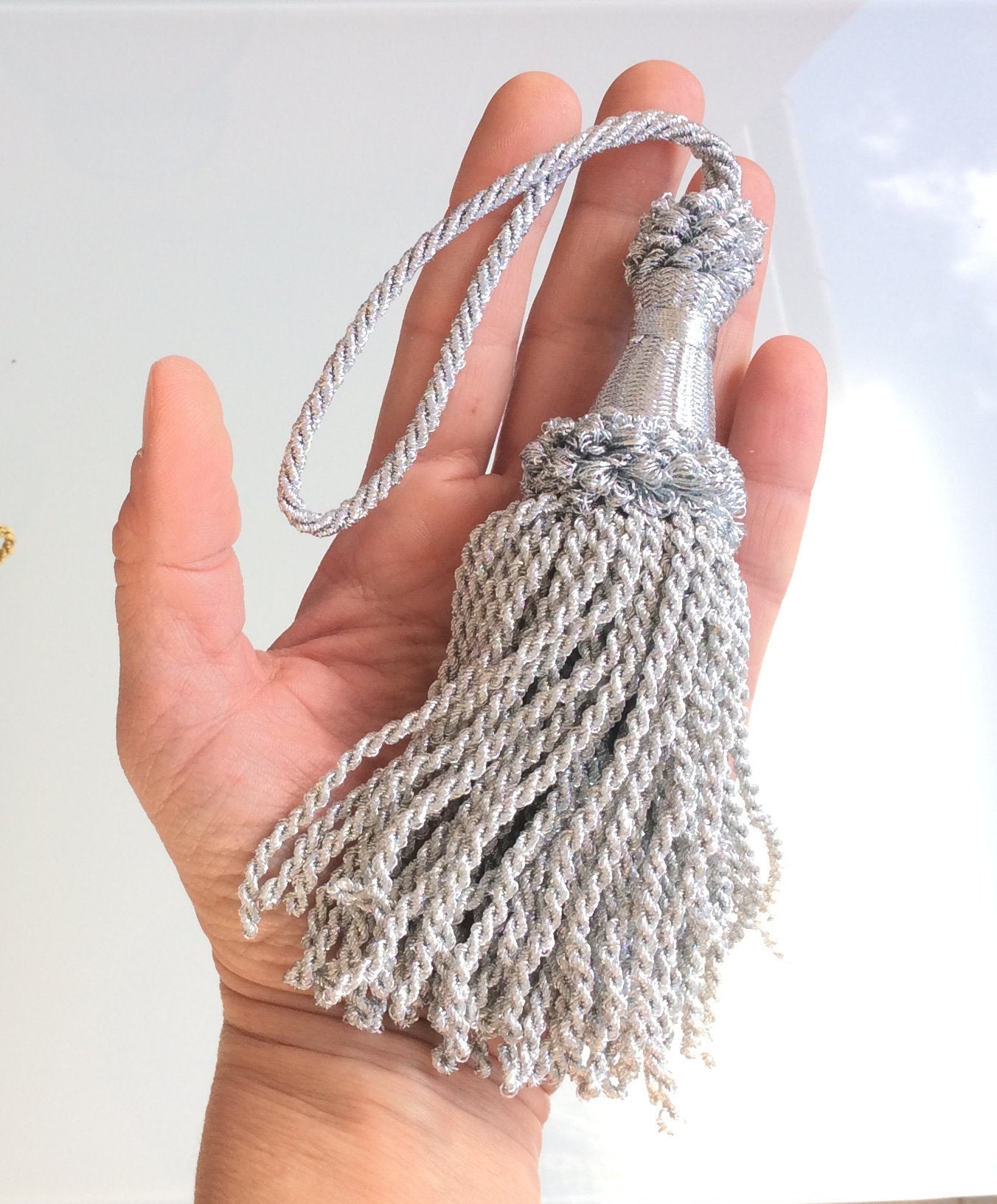 Lurex Key Tassel 15cm - Made in Italy