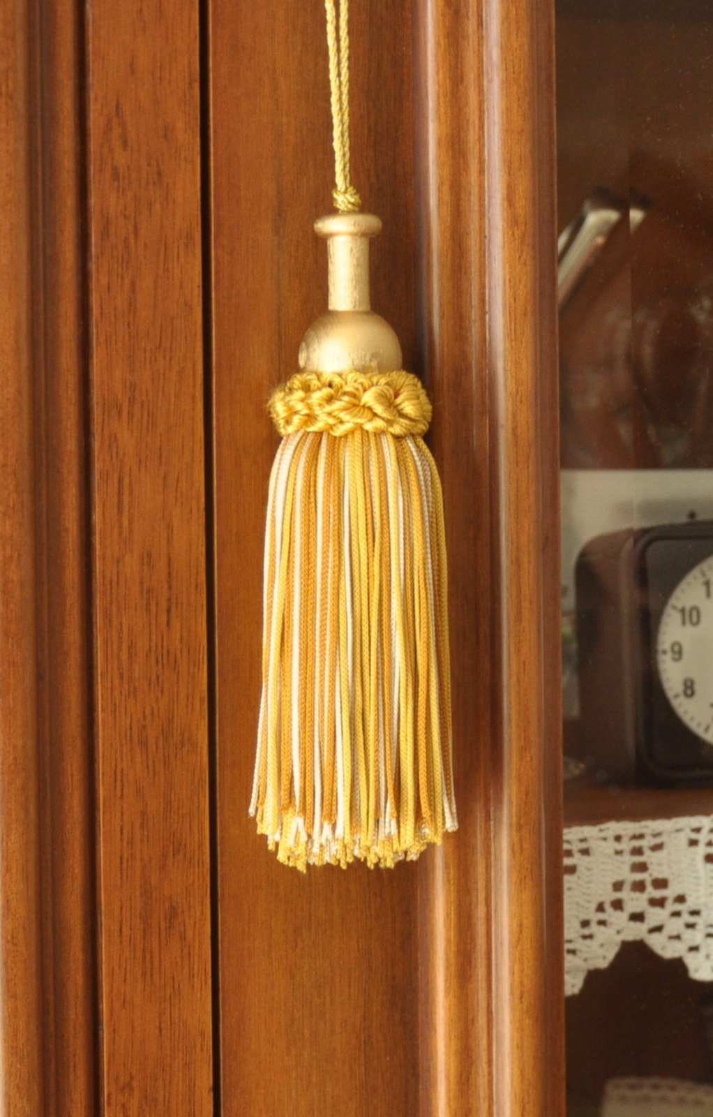 Bow Tassel Key Shabby Chic 15cm - Made in Florence