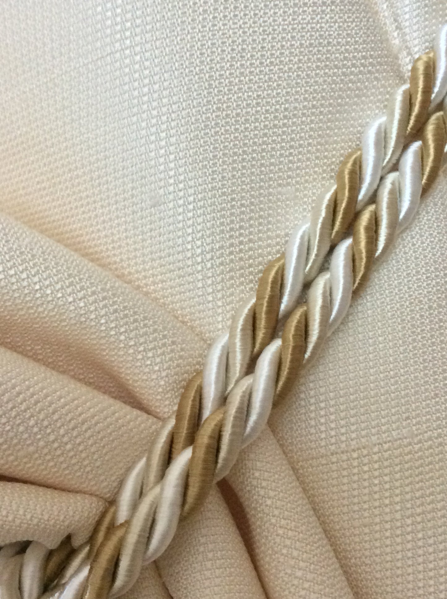 Superb large tie-back in a mix of light blue, blue, and white luxury decoration for curtains drapes drapery made in Italy
