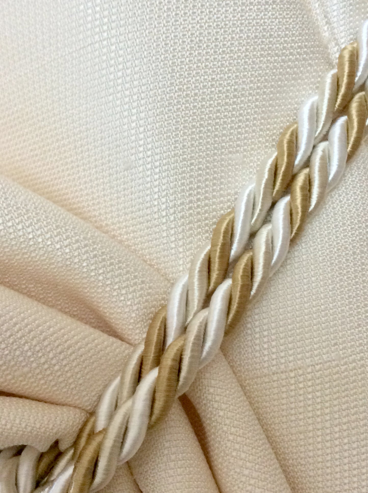 Superb large tie-back in a mix of light blue, blue, and white luxury decoration for curtains drapes drapery made in Italy