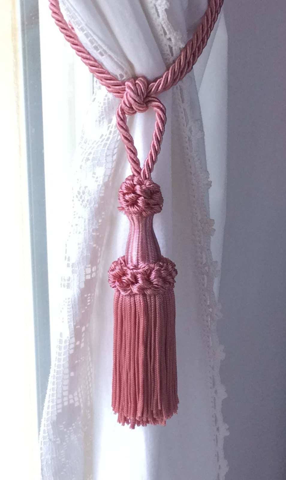 Curtain Tie Backs with 12cm Tassel - 4 Colors | Made in Florence
