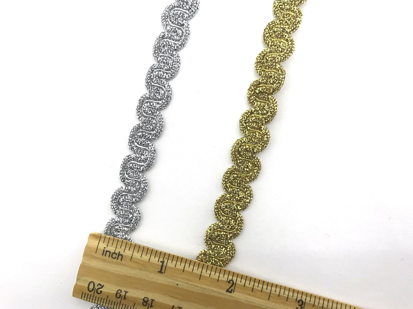 1 meter gold or silver sew-on trim 13mm. Fashion decoration for bags, shoes, belts, trousers, and sweaters.
