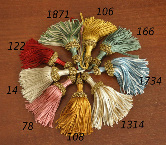 Key Tassel Lamè Key for Antique Furniture - 9 Mixed Colors Florence