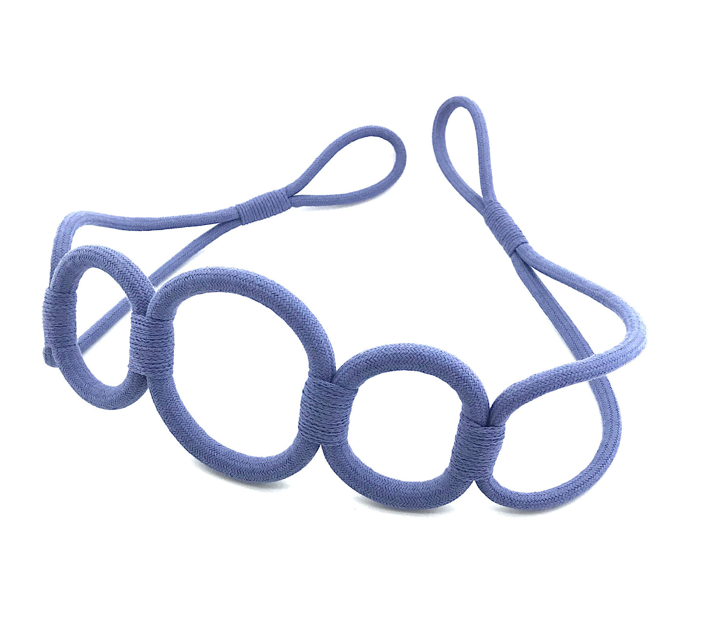 Light blue three-ring bracelet, elegant decoration for curtains drapes drapery made in Italy