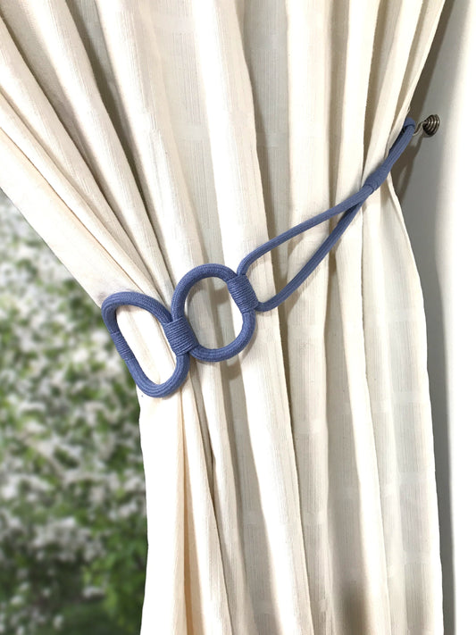 Light blue three-ring bracelet, elegant decoration for curtains drapes drapery made in Italy