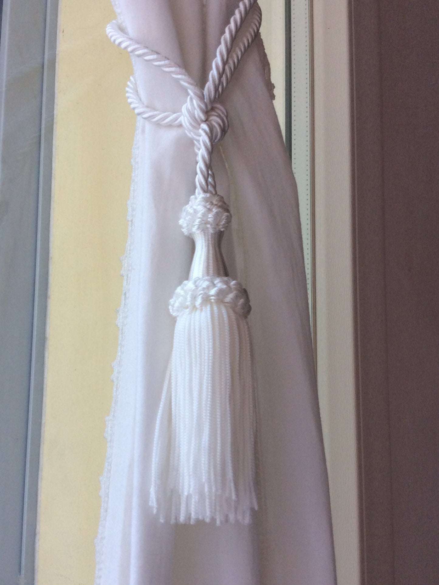 Curtain Tiebacks with 12cm Tassel - Blue, Red, White, Green | Made in Florence