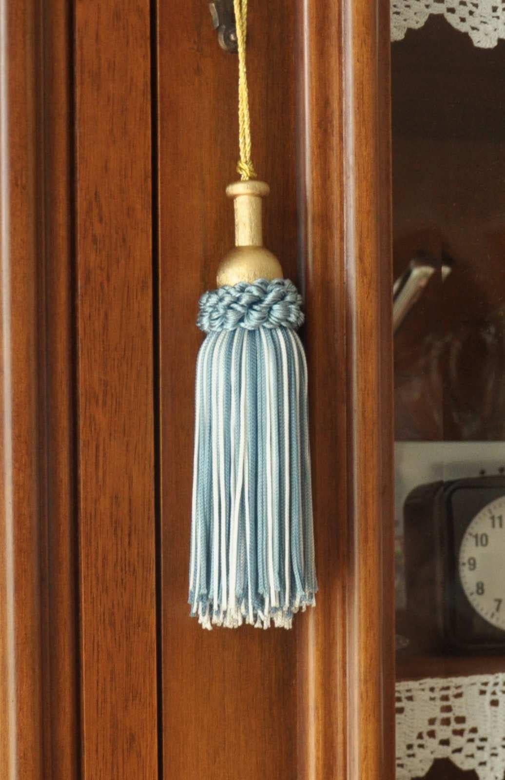 Bow Tassel Key Shabby Chic 15cm - Made in Florence