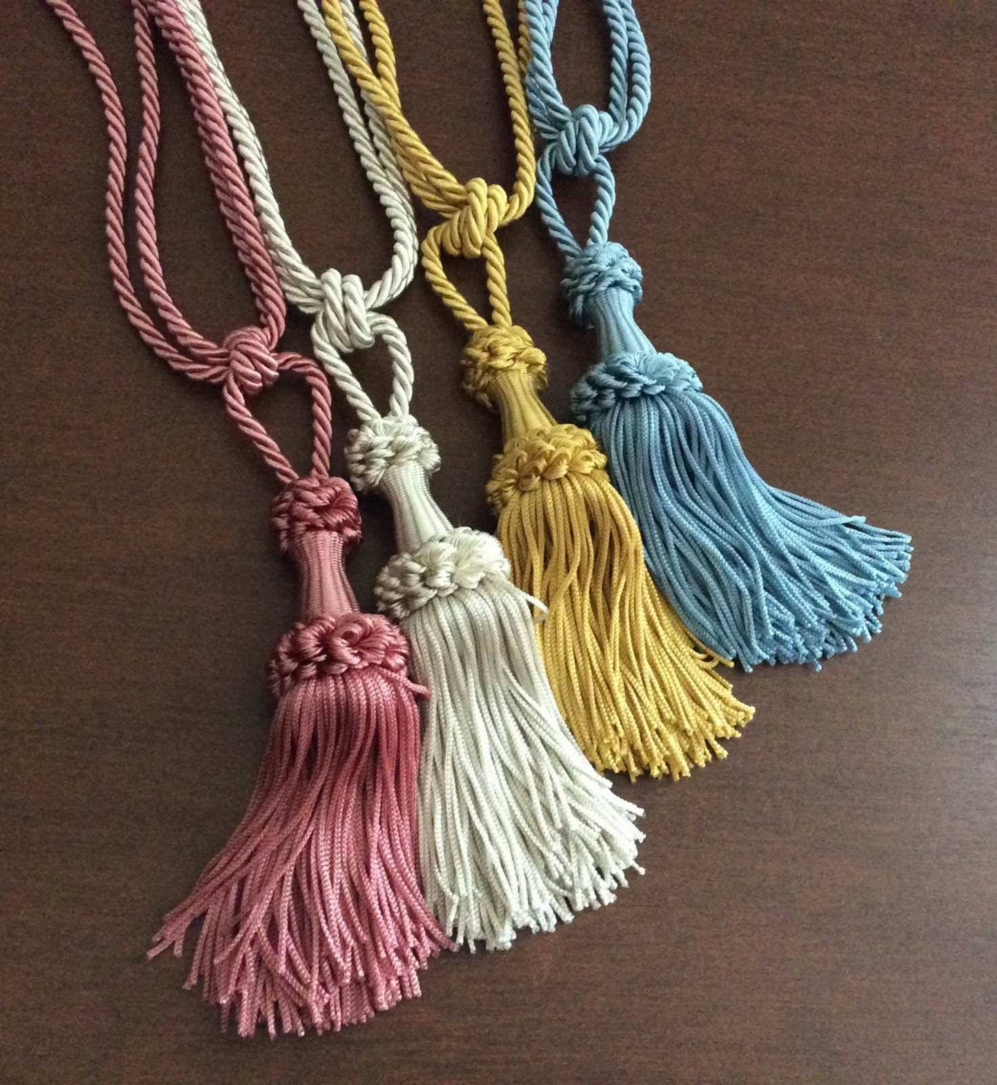Curtain Tie Backs with 12cm Tassel - 4 Colors | Made in Florence