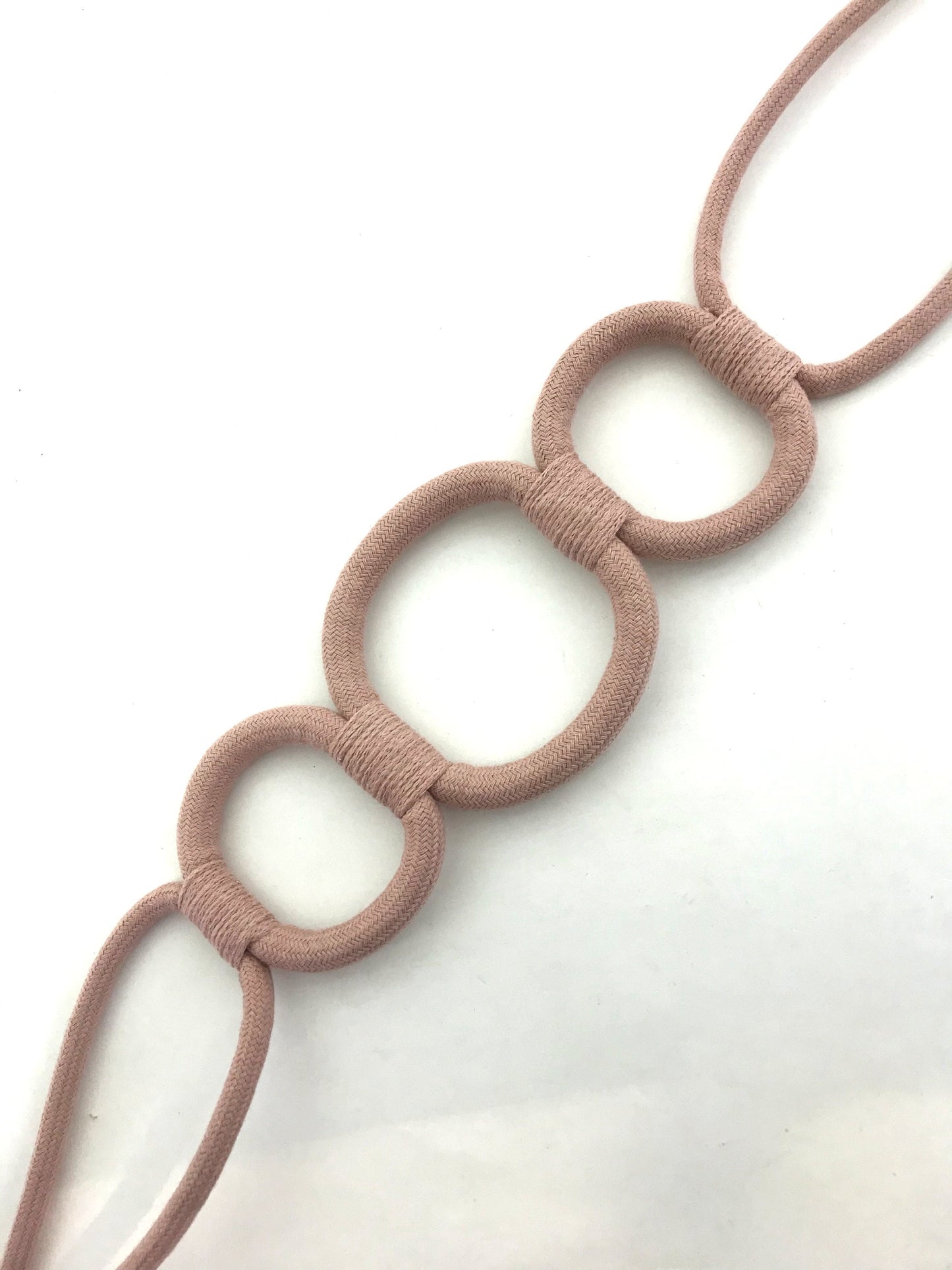 Pink three-ring tie-back, elegant decoration for curtains drapery drapes made in Italy