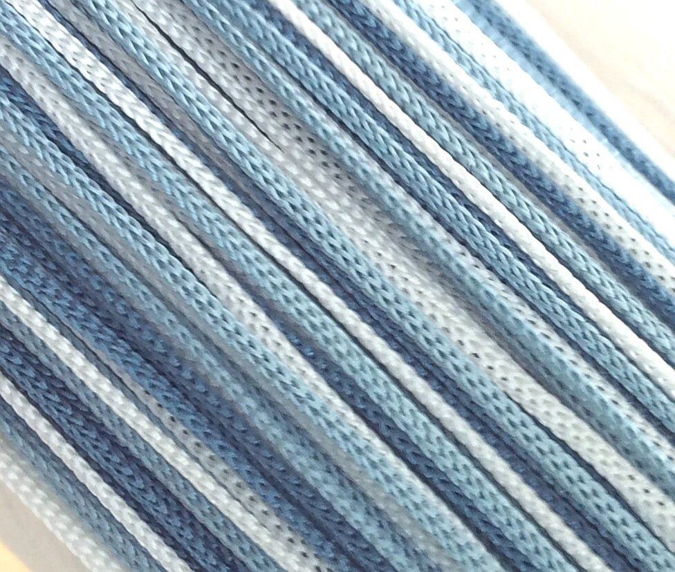 Curtain Tiebacks with Large 20cm Tassel - Light Blue Blue White | Made in Florence