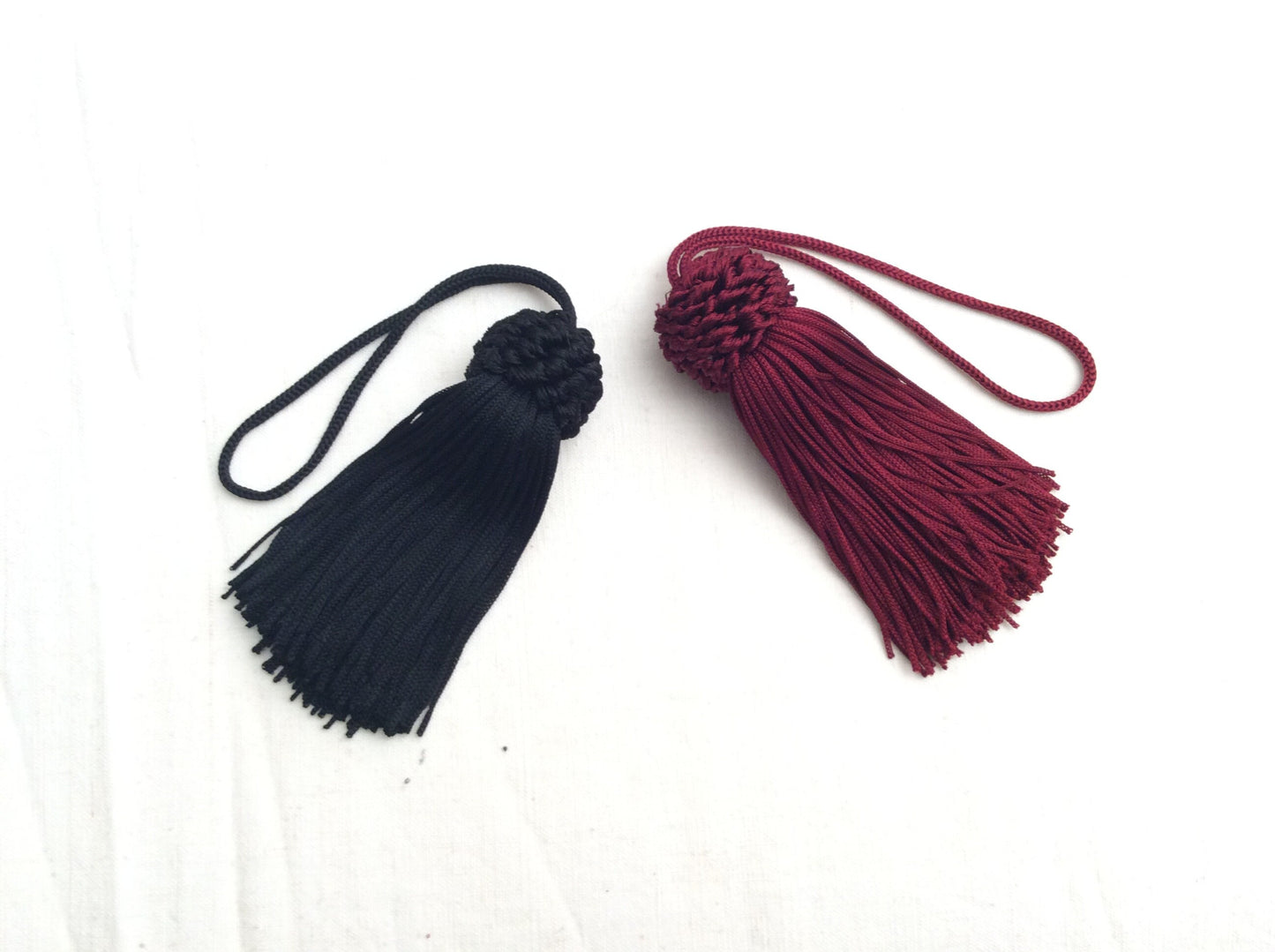 Black or Bordeaux Key Tassel 11cm - Made in Florence