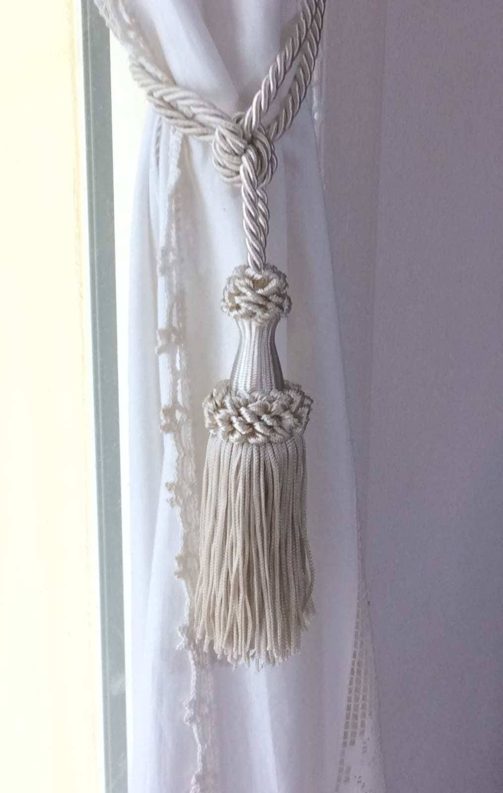 Curtain Tie Backs with 12cm Tassel - 4 Colors | Made in Florence