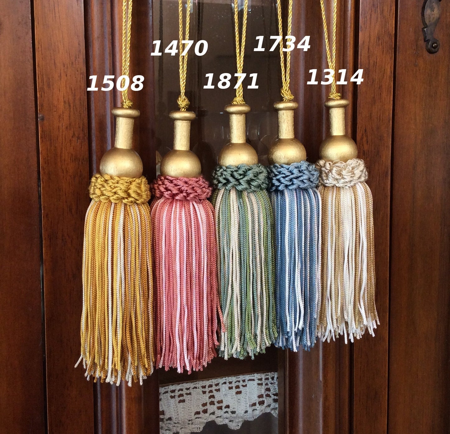 Bow Tassel Key Shabby Chic 15cm - Made in Florence