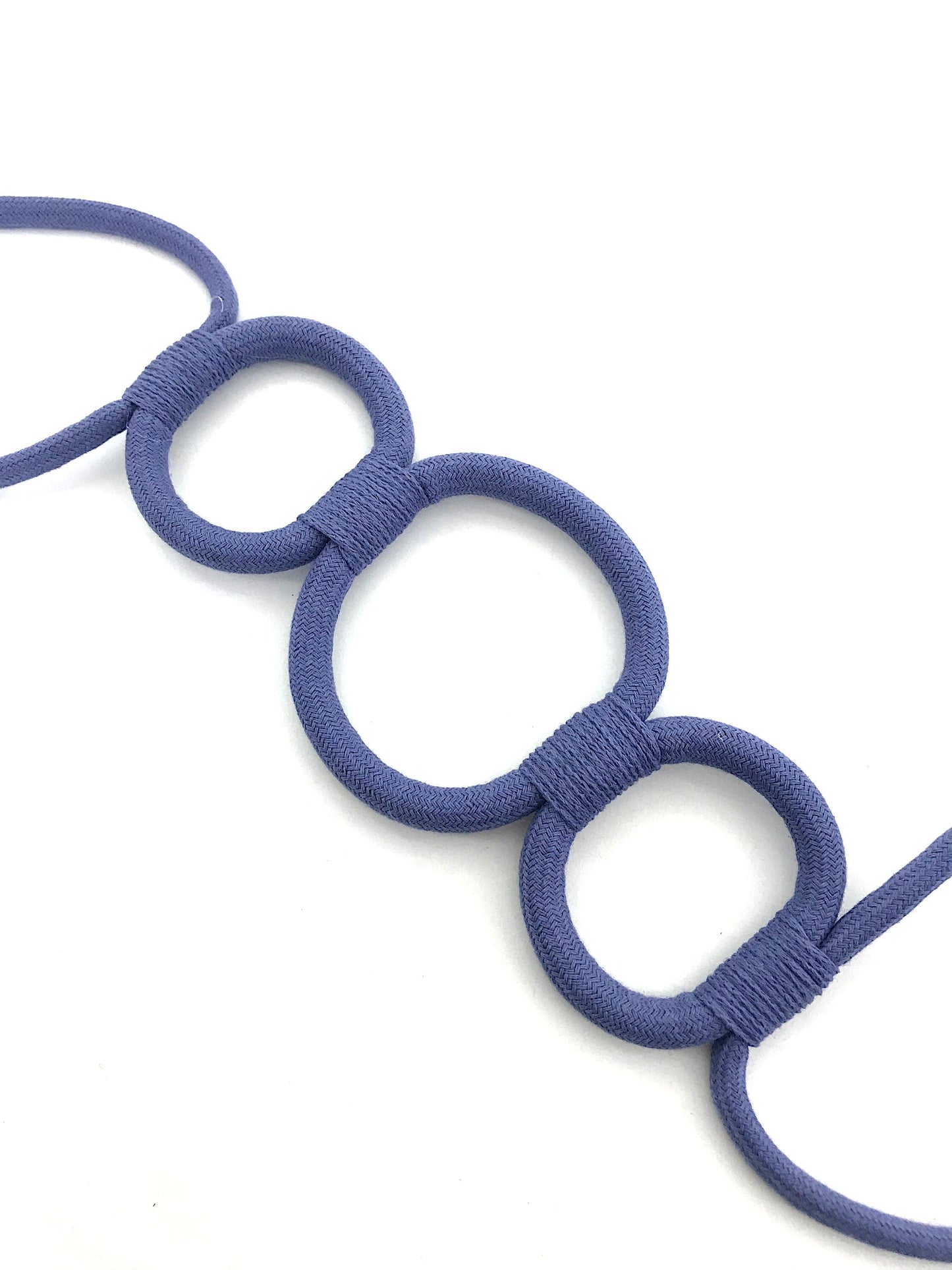 Light blue three-ring bracelet, elegant decoration for curtains drapes drapery made in Italy