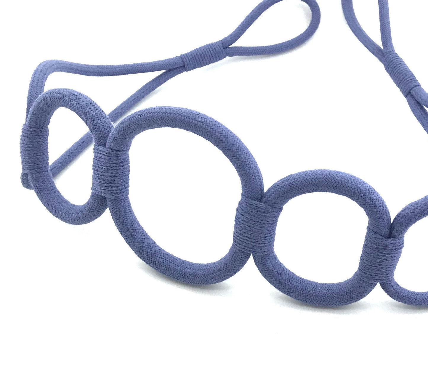 Light blue three-ring bracelet, elegant decoration for curtains drapes drapery made in Italy
