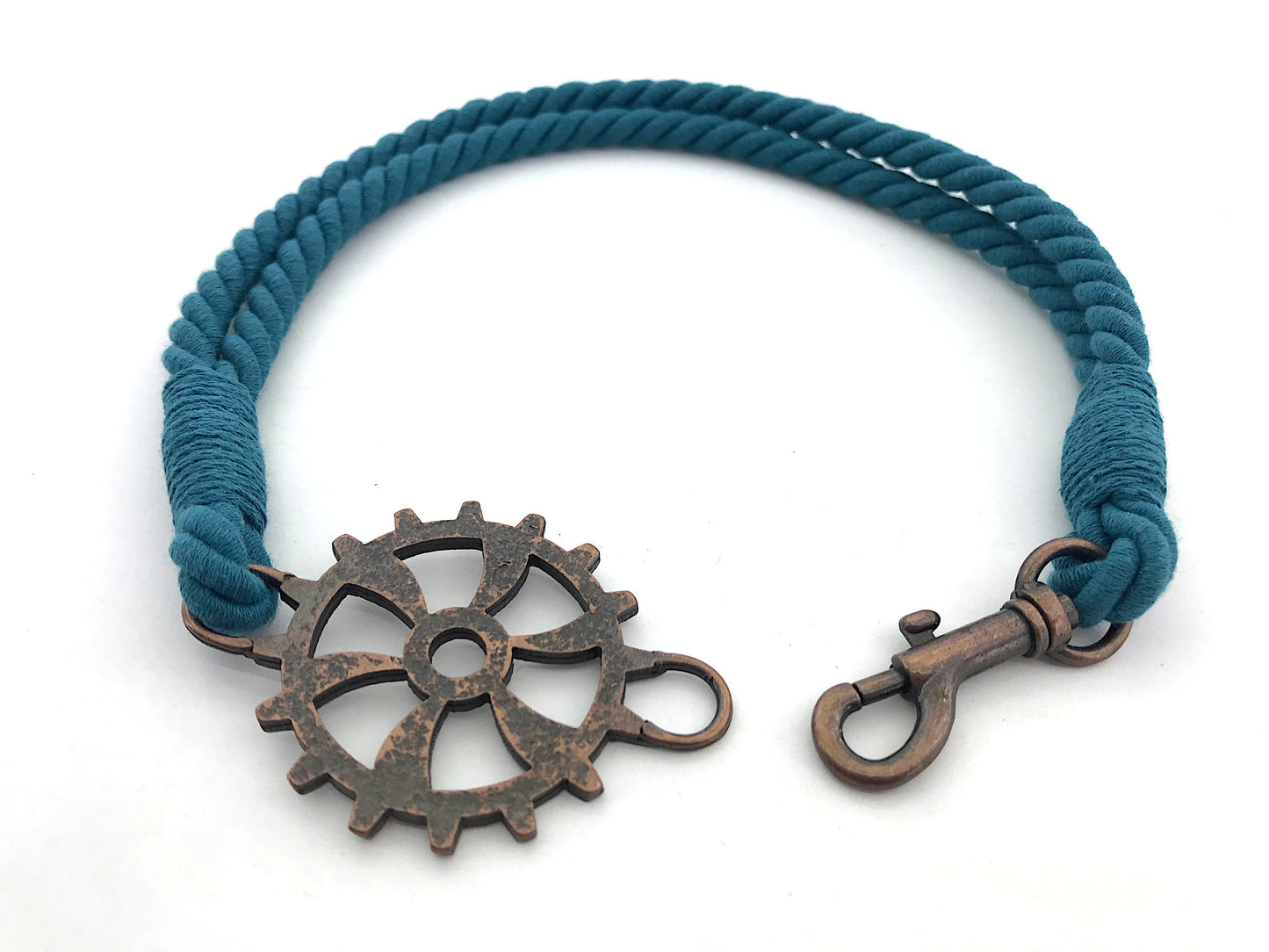 Curtain tie-back for industrial-style furnishings, in PETROL GREEN cotton. Furnishings for lofts and open-plan spaces. Made in Italy.