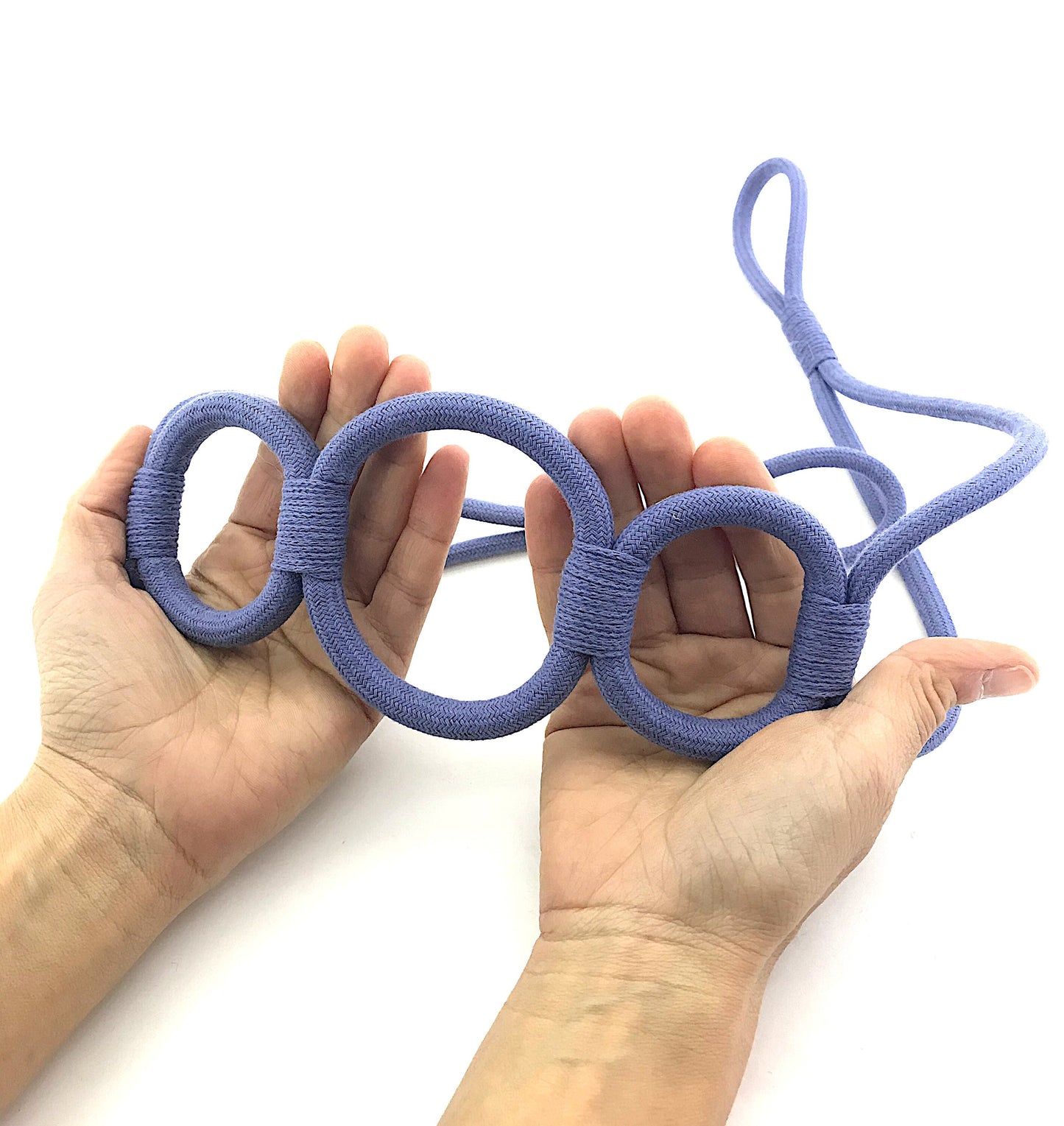 Light blue three-ring bracelet, elegant decoration for curtains drapes drapery made in Italy
